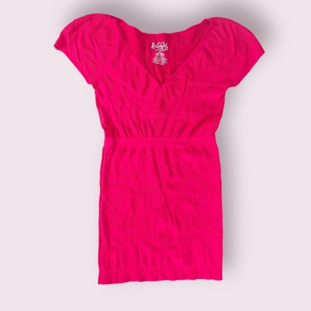 Intimately Free People Mesh Super Stretch Top Hot Pink XS/S NWOT